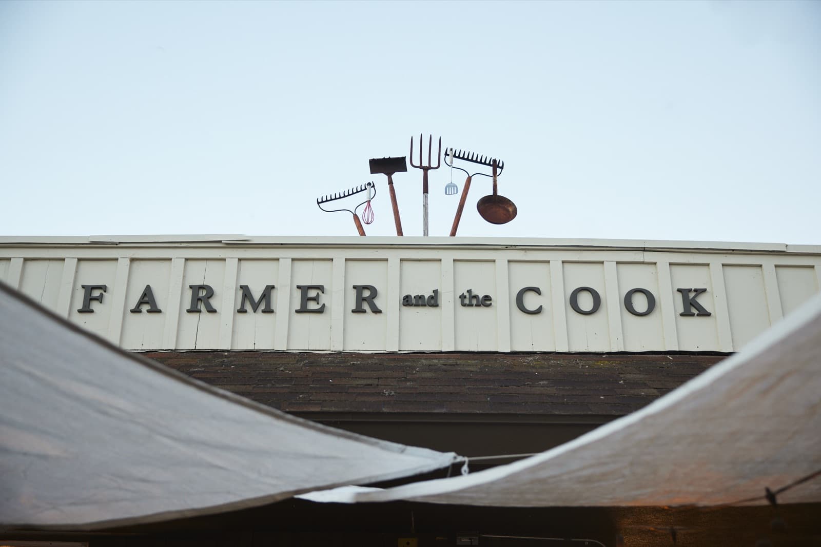 Farmer and the Cook restaurant signage exterior