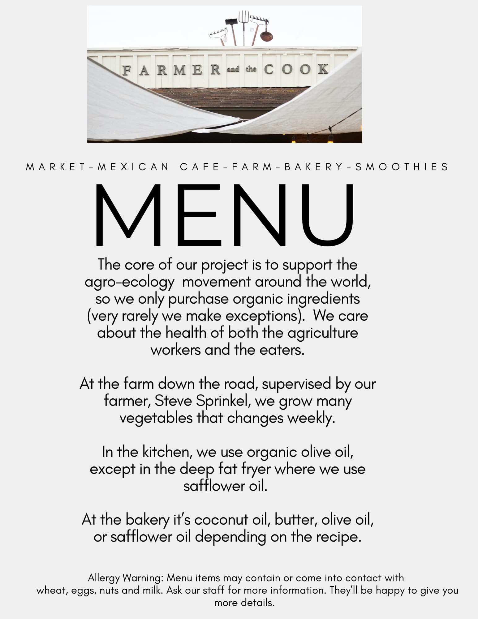 Menu page 1