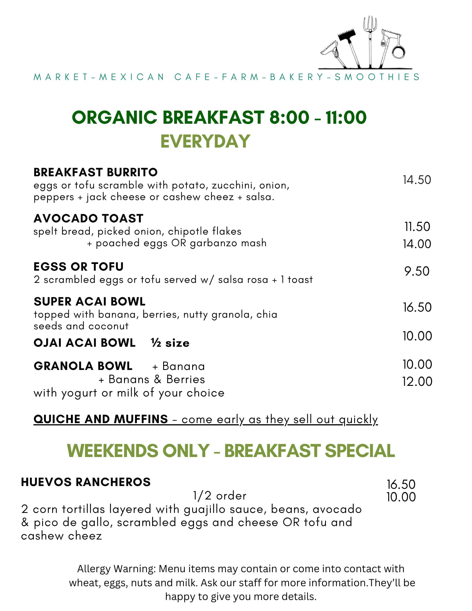 Menu page 2