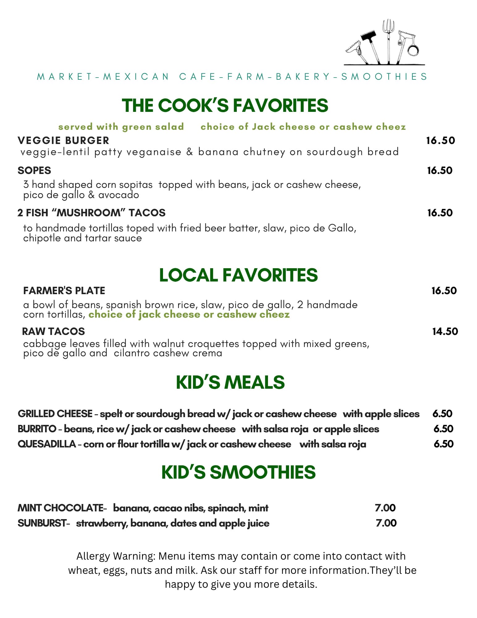 Menu page 4