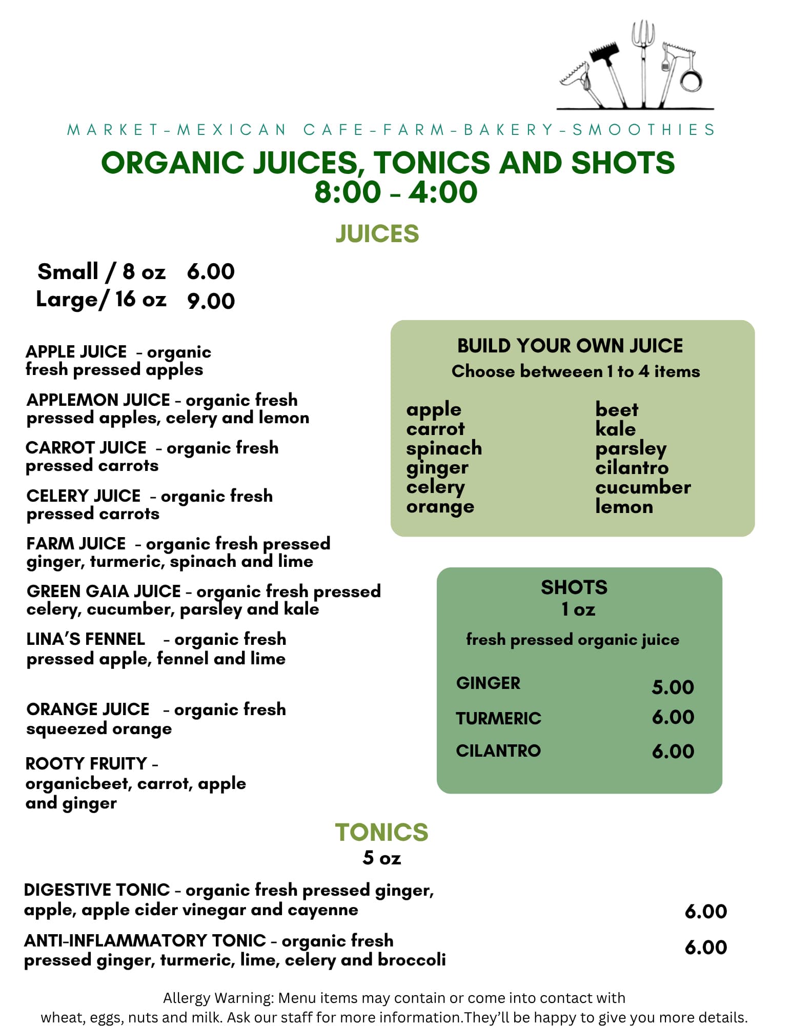 Menu page 6