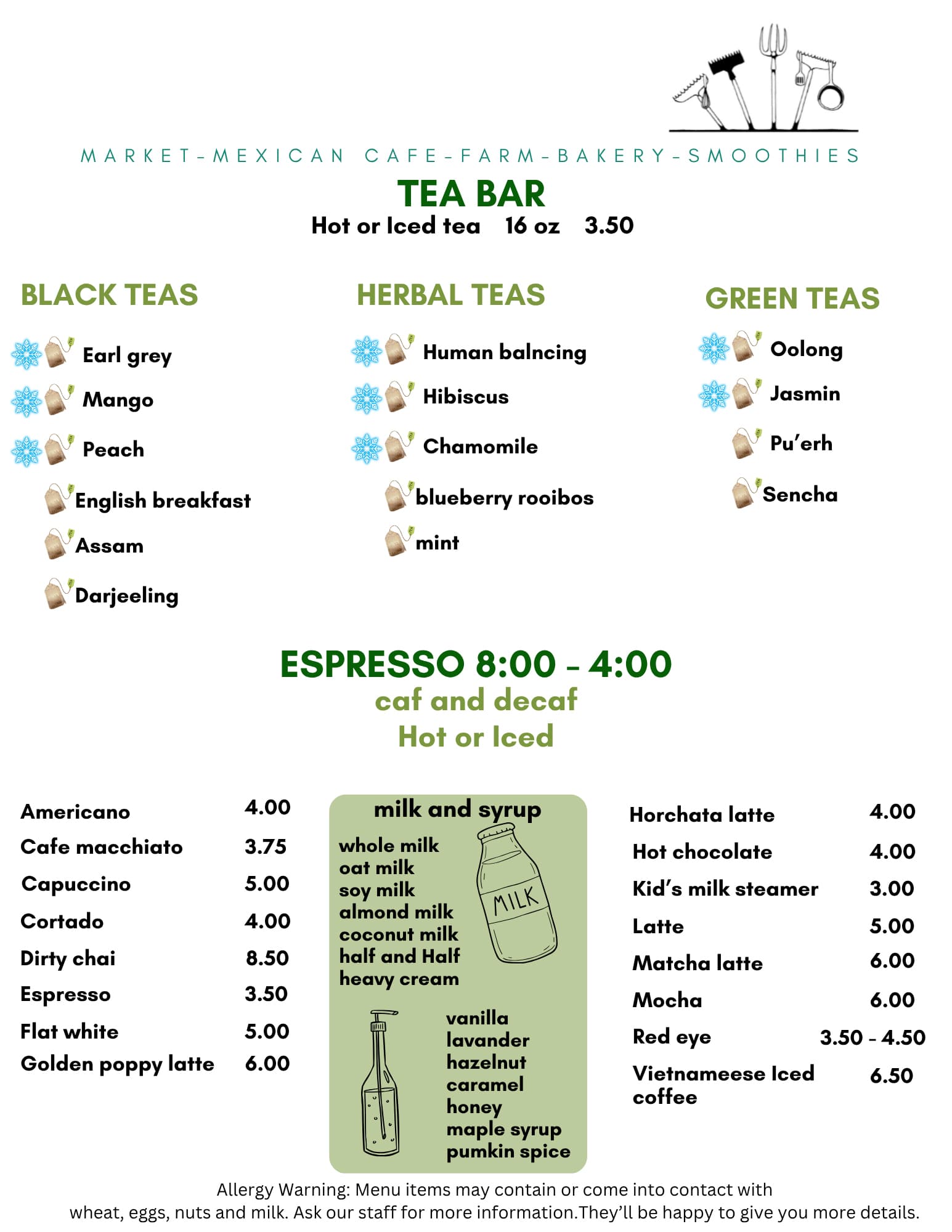 Menu page 7