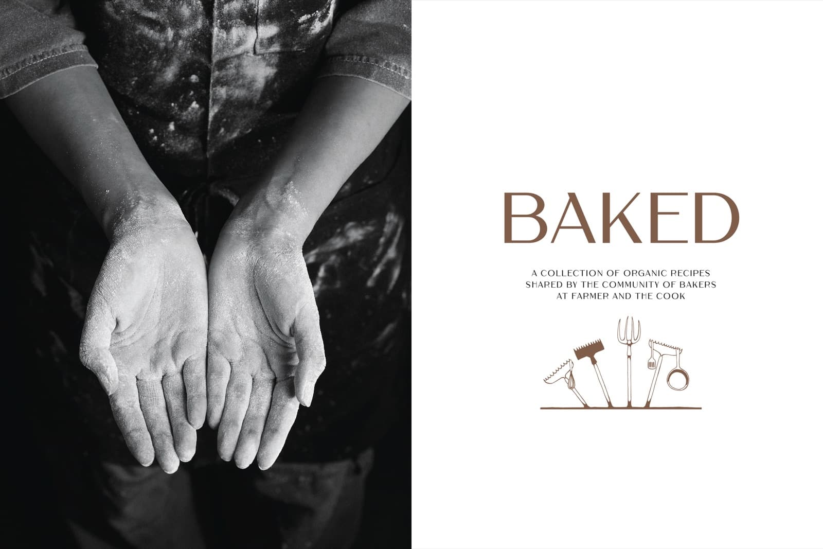 Baked cookbook interior spread 1