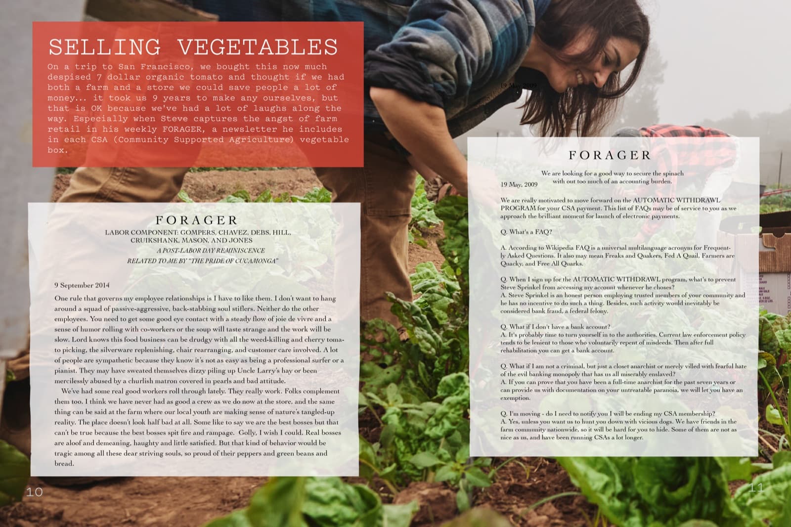 Farmer and the Cook cookbook interior spread 2